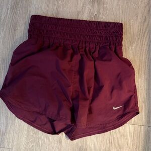 Nike Burgundy Sports Shorts